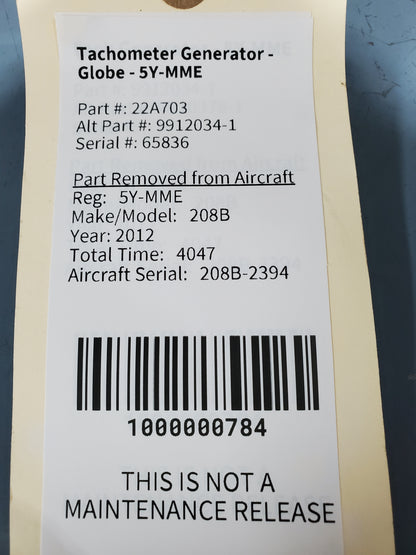 Tachometer Generator - Globe - 5Y-MME
