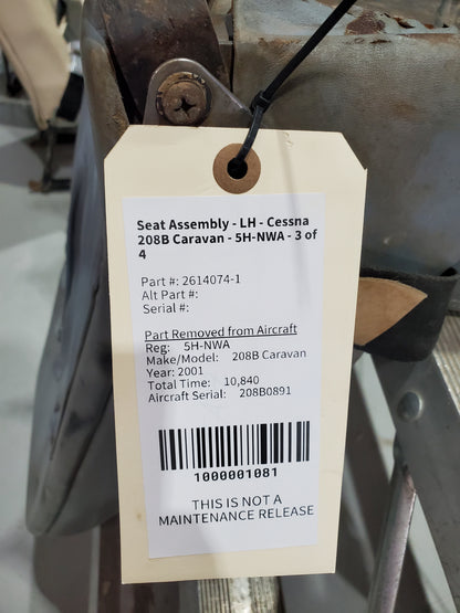 Seat Assembly - LH - Cessna 208B Caravan - 5H-NWA - 3 of 4