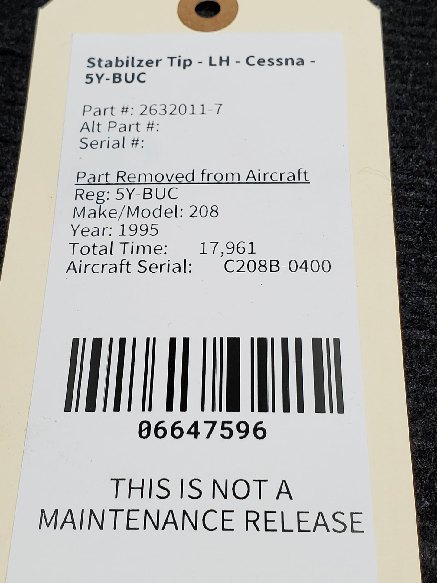 Stabilzer Tip - LH - Cessna - 5Y-BUC