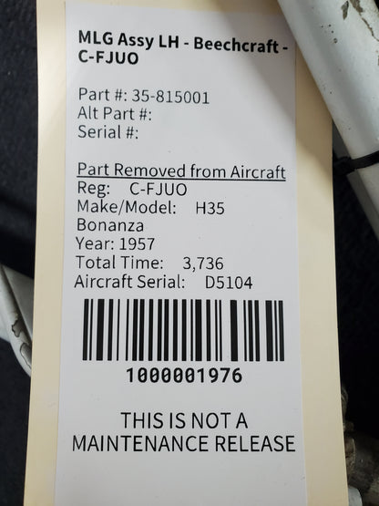 MLG Assy LH - Beechcraft - C-FJUO