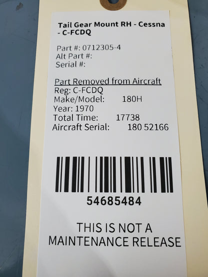Tail Gear Mount RH - Cessna - C-FCDQ