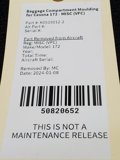 Baggage Compartment Moulding for Cessna 172 - MISC (VFC)