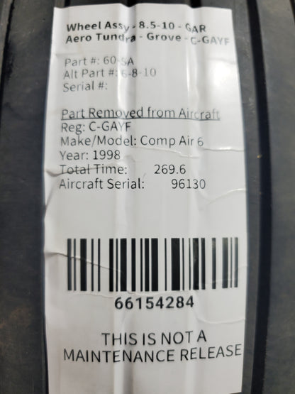 Wheel Assy - 8.5-10 - GAR Aero Tundra - Grove - C-GAYF
