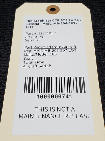 Rib Stabilizer CTR STA 24.54 - NEW - Cessna - MISC-MB-206-207-LOT