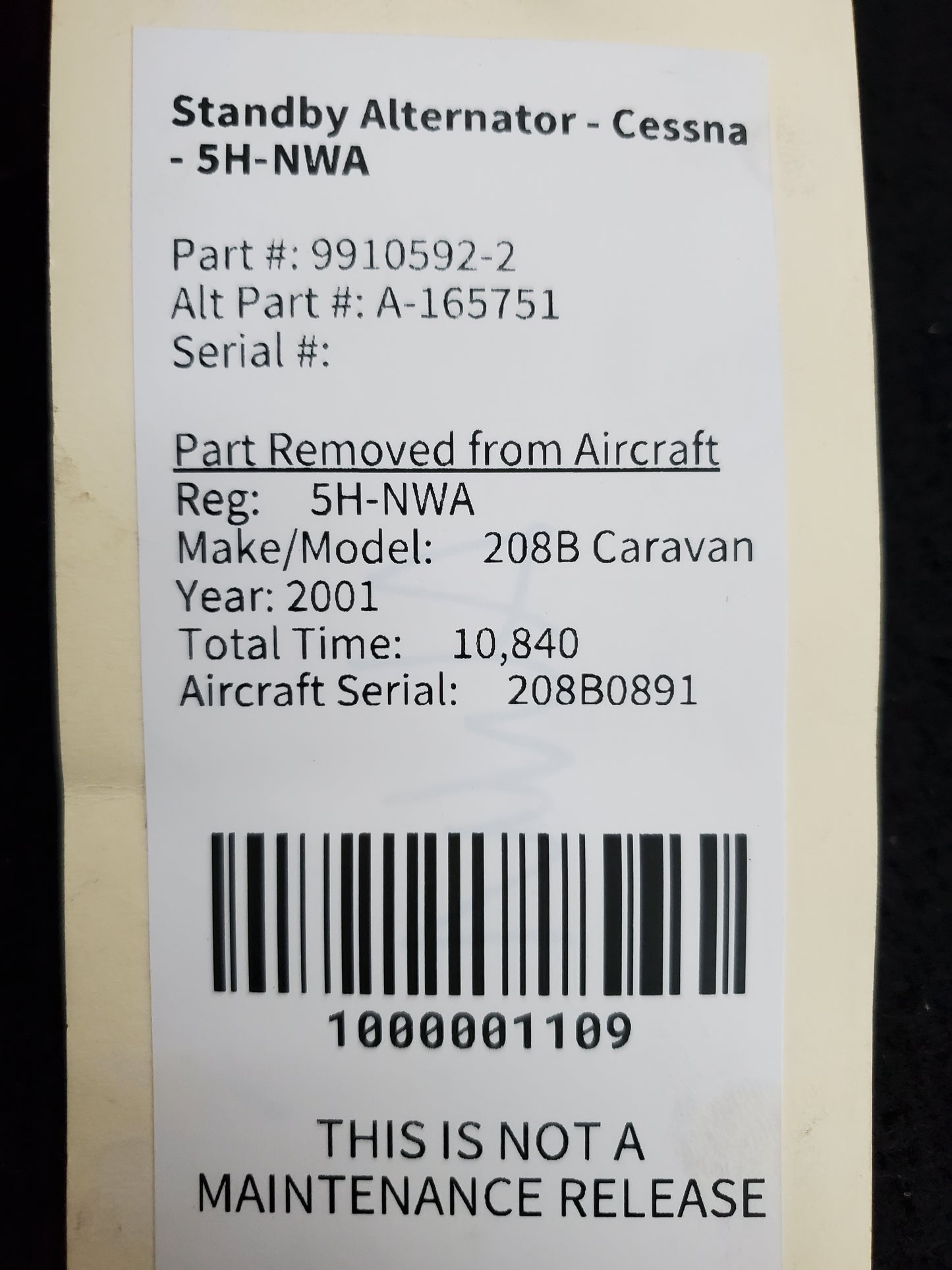 Standby Alternator - Cessna - 5H-NWA