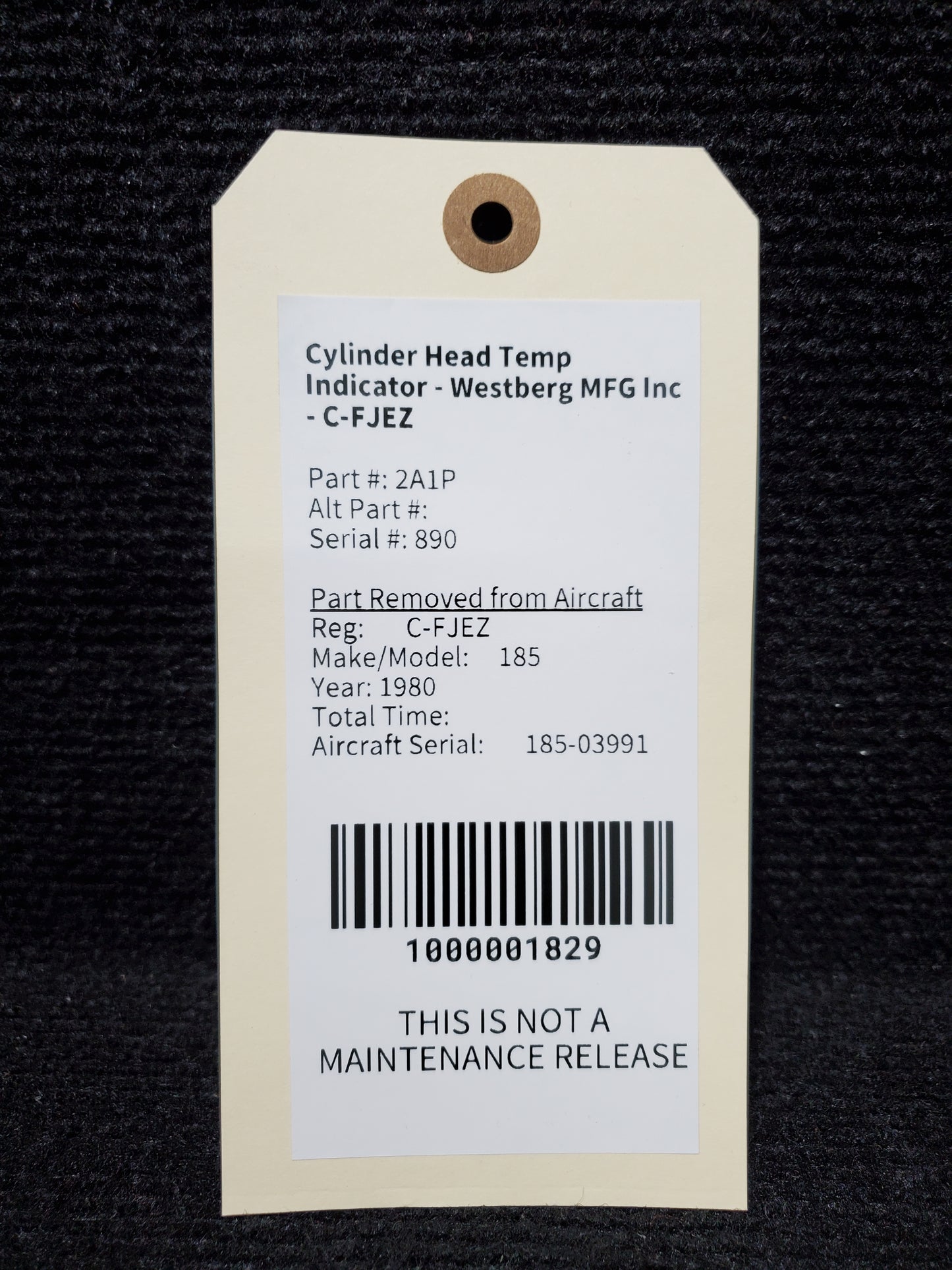 Cylinder Head Temp Indicator - Westberg MFG Inc - C-FJEZ