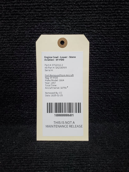 Engine Cowl - Lower - Stene Aviation - 5Y-FOO