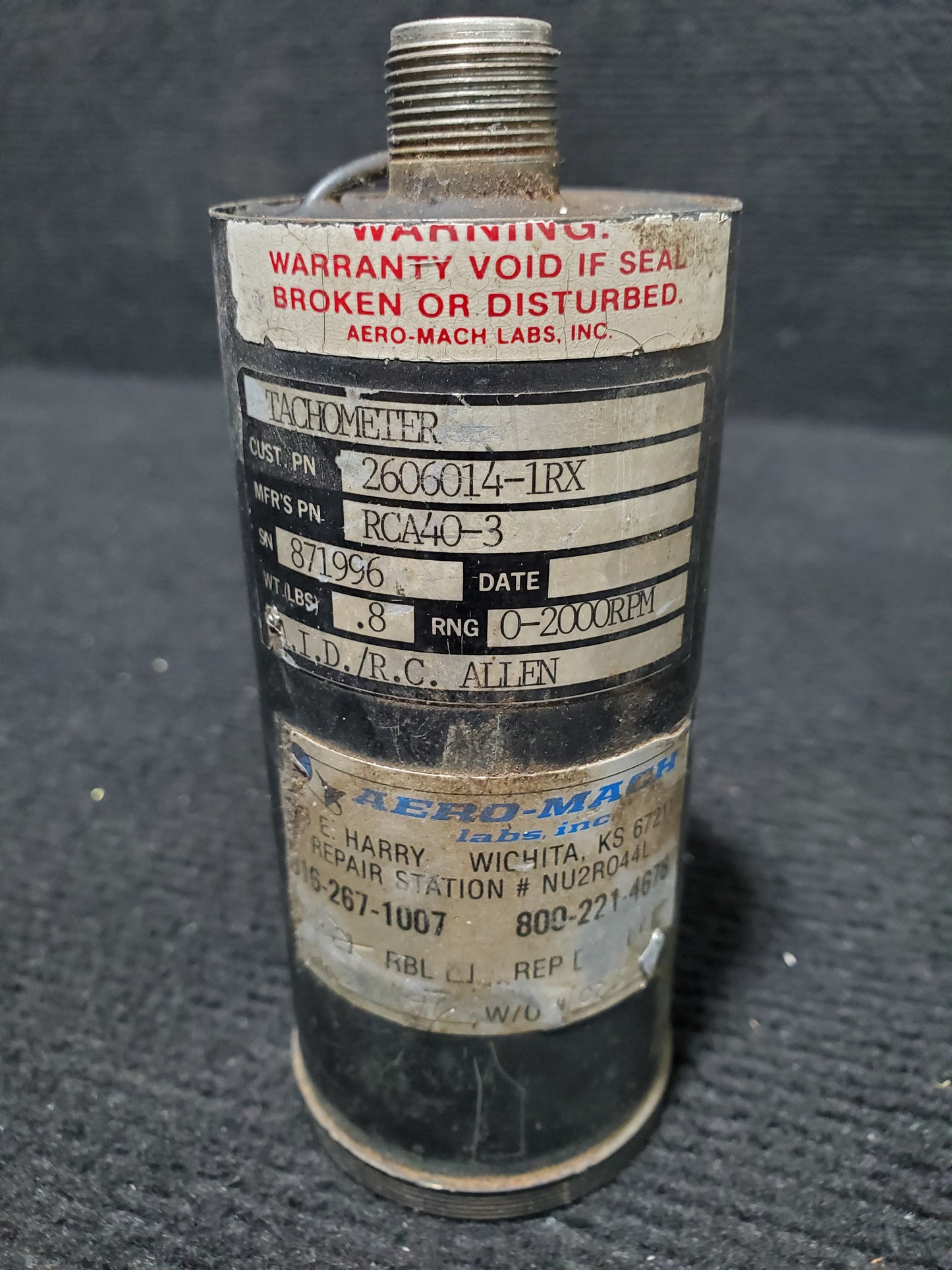 Prop RPM Indicator/Tachometer - Aero-Mach - 5Y-ZBW