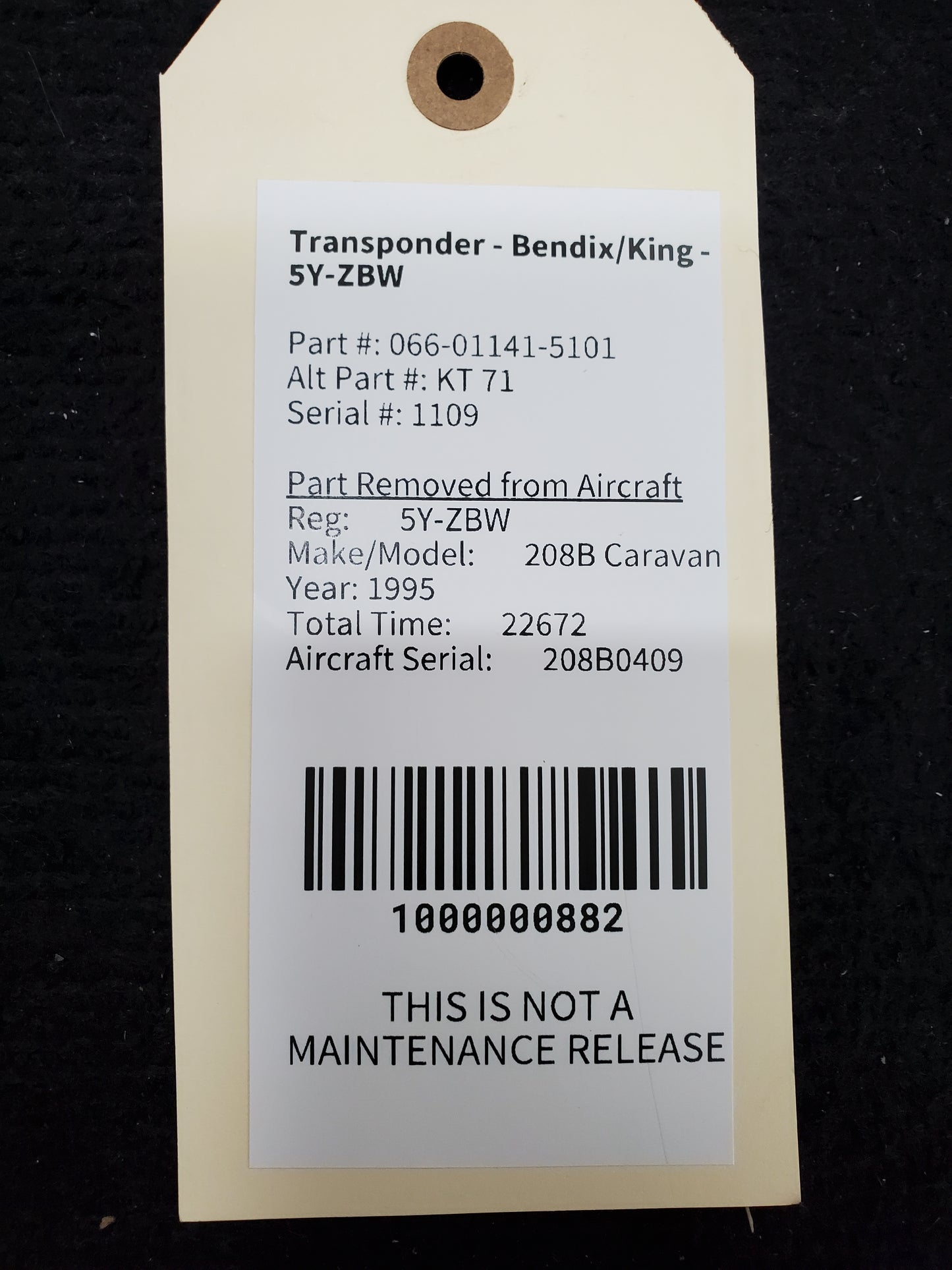 Transponder - Bendix/King - 5Y-ZBW