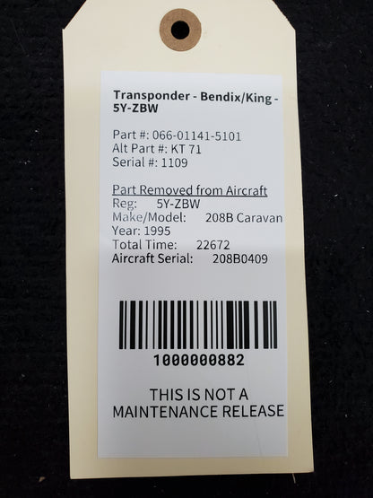Transponder - Bendix/King - 5Y-ZBW
