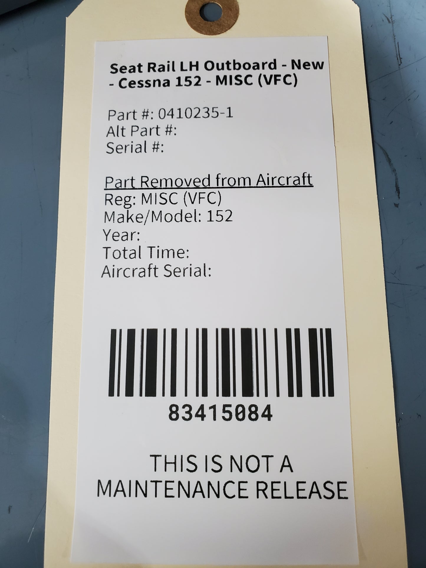 Seat Rail LH Outboard - New - Cessna 152 - MISC (VFC)