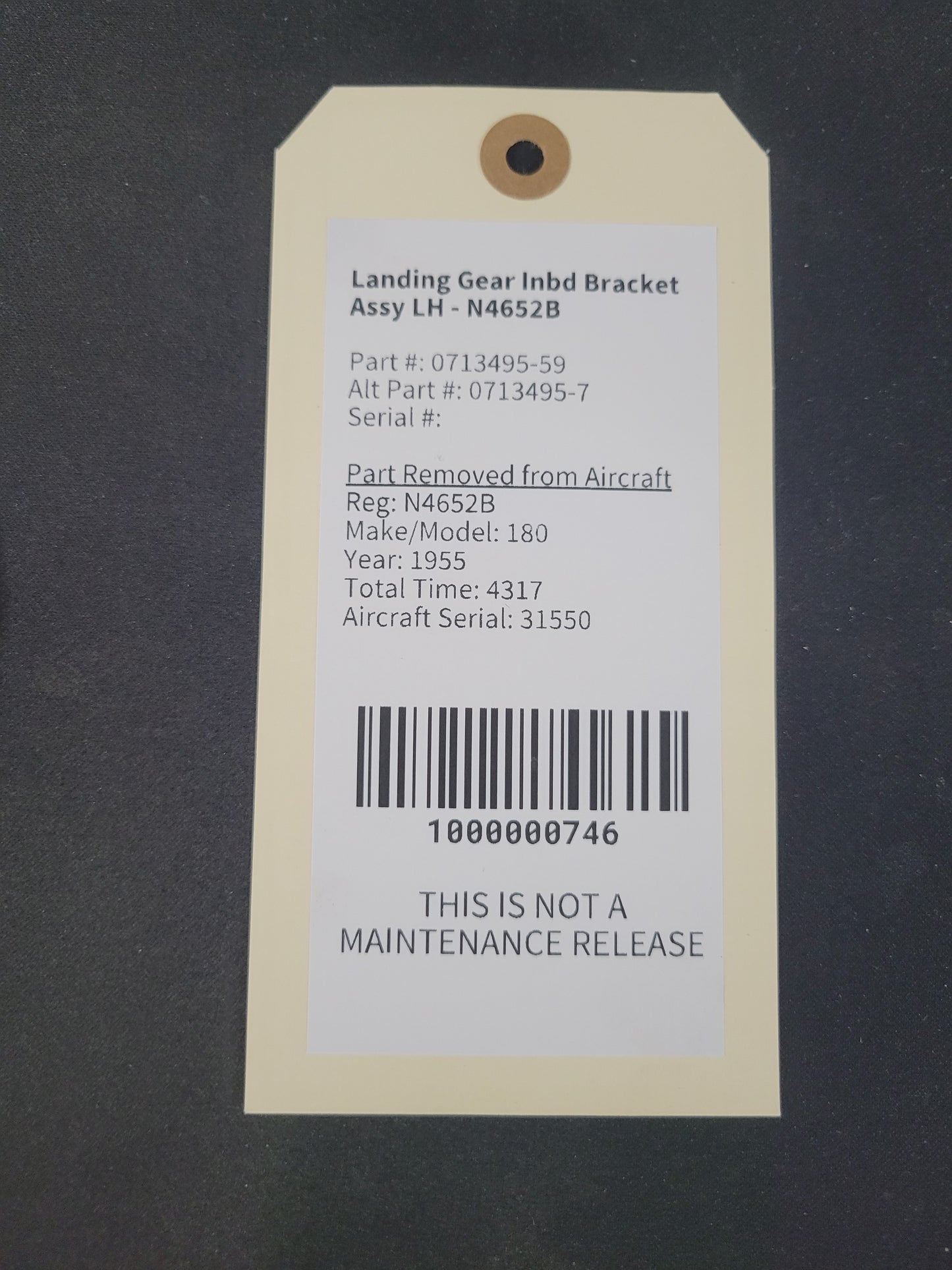 Landing Gear Inbd Bracket Assy LH - N4652B