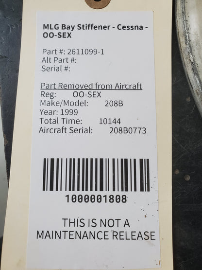 MLG Bay Stiffener - Cessna - OO-SEX