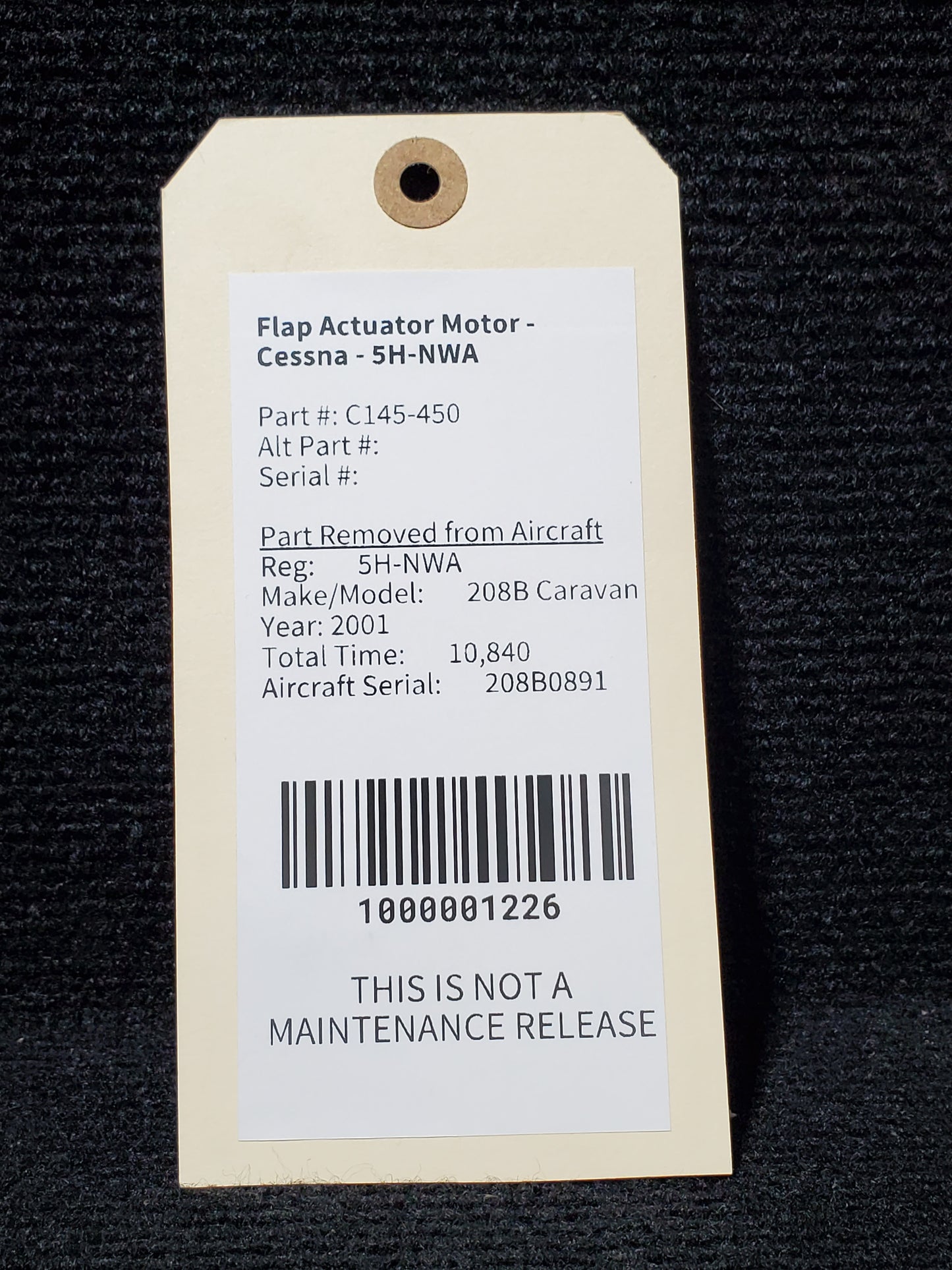 Flap Actuator Motor - Cessna - 5H-NWA