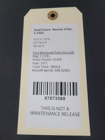 Stall Fence- Horton STOL - C-FZEL