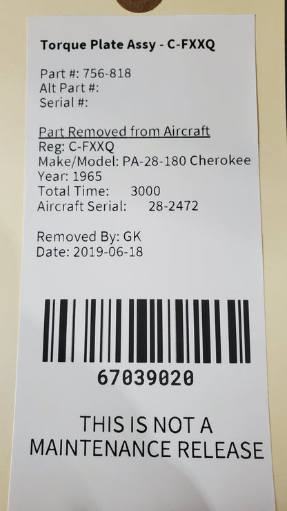 Torque Plate Assy - C-FXXQ