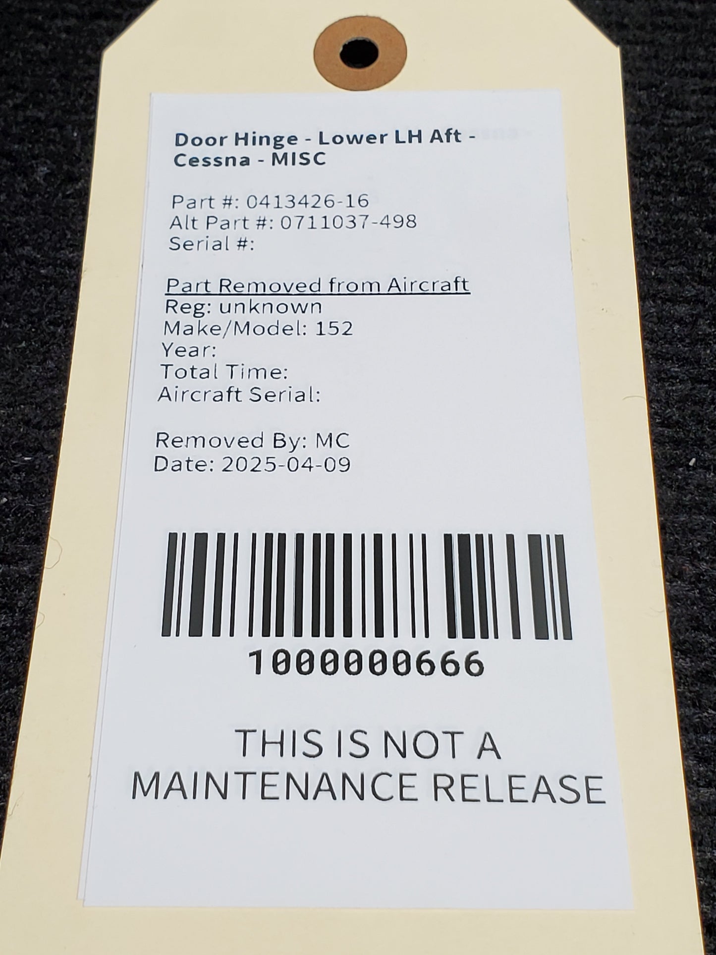 Door Hinge - Lower LH Aft - Cessna - MISC
