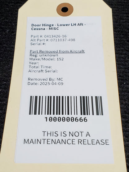 Door Hinge - Lower LH Aft - Cessna - MISC