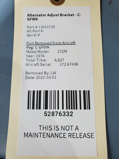 Alternator Adjust Bracket - C-GFWK