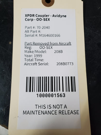 XPDR Coupler - Avidyne Corp - OO-SEX