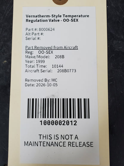 Vernatherm-Style Temperature Regulation Valve - OO-SEX