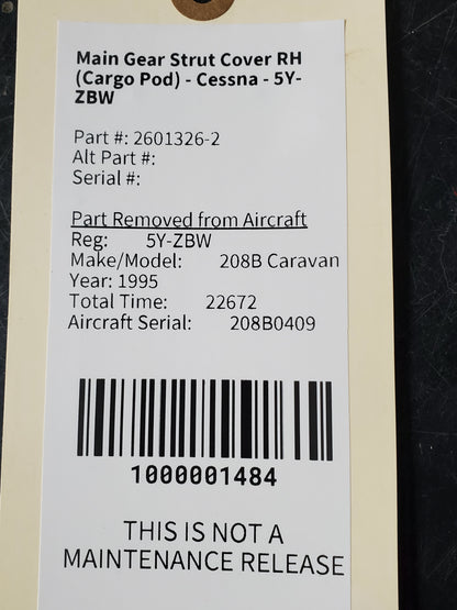 Main Gear Strut Cover RH (Cargo Pod) - Cessna - 5Y-ZBW