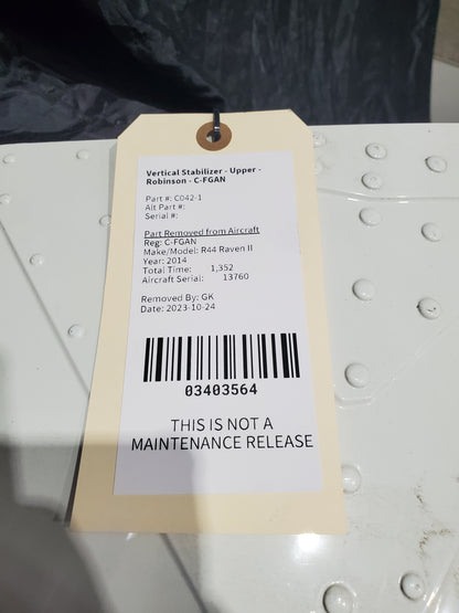 Vertical Stabilizer - Upper - Robinson - C-FGAN