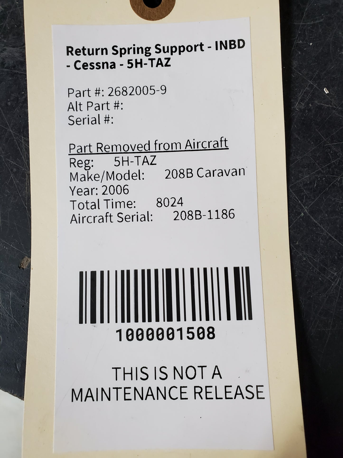 Return Spring Support - INBD - Cessna - 5H-TAZ
