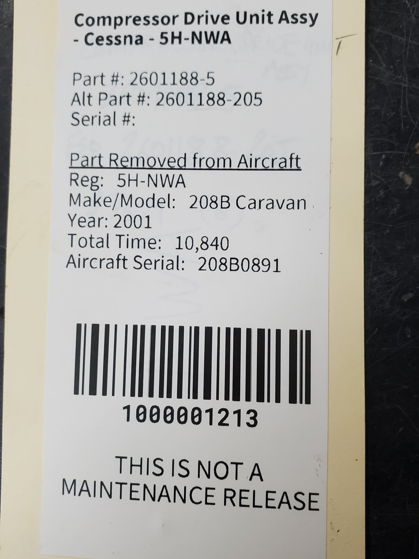 Compressor Drive Unit Assy - Cessna - 5H-NWA