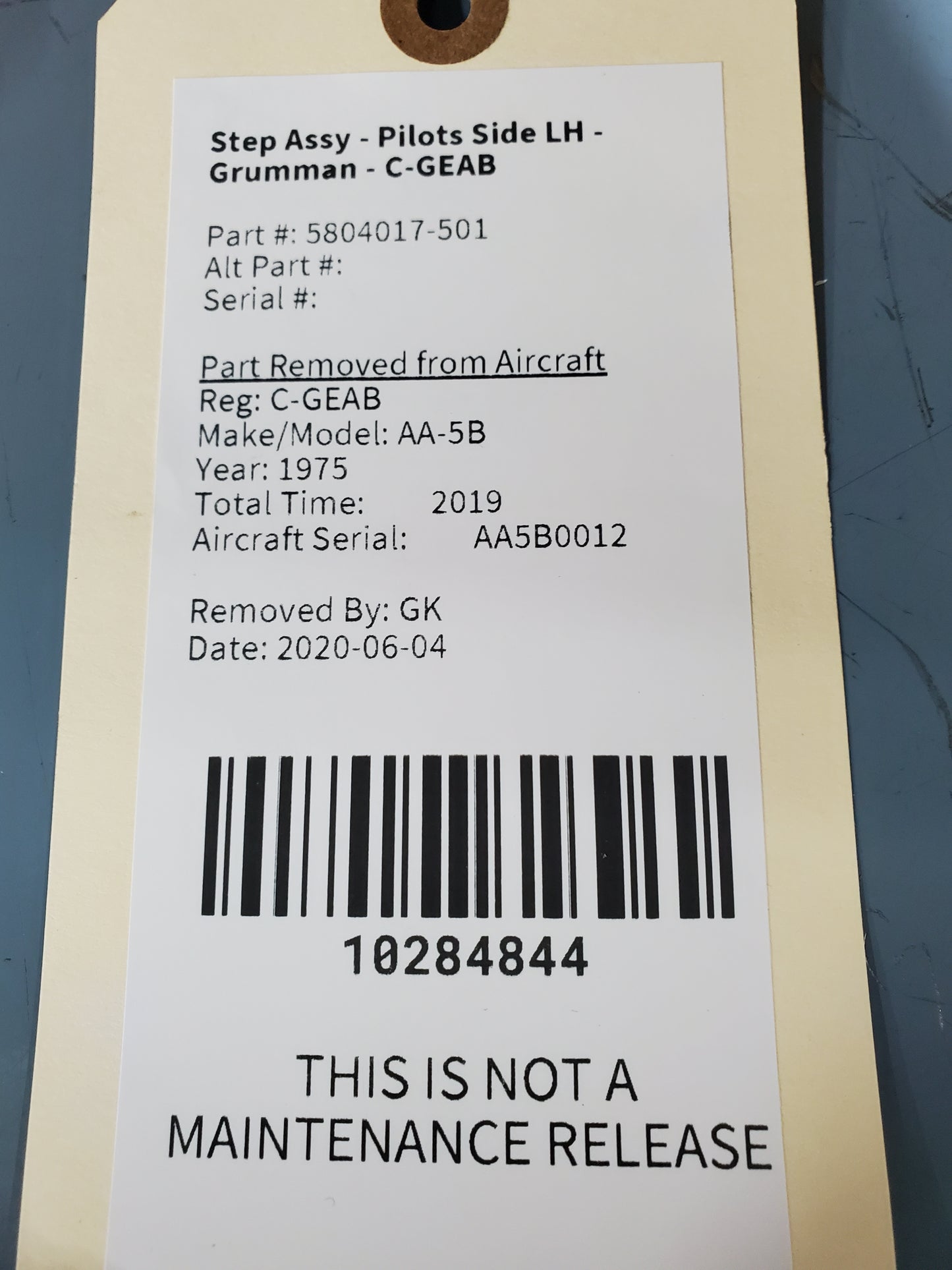 Step Assy - Pilots Side LH - Grumman - C-GEAB