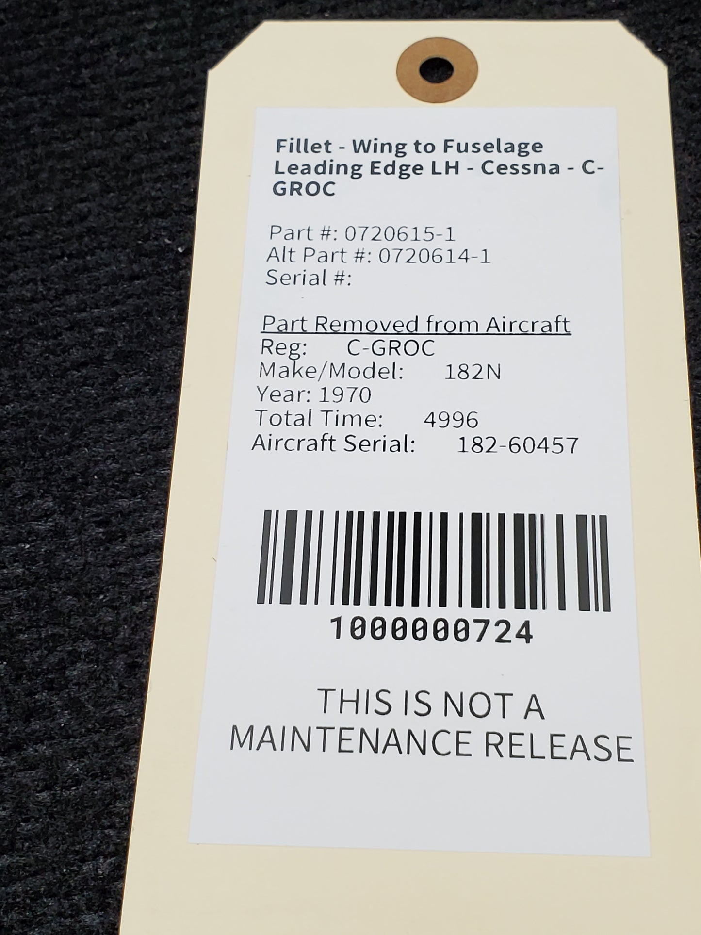 Fillet - Wing to Fuselage Leading Edge LH - Cessna - C-GROC