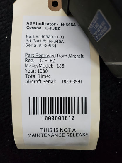 ADF Indicator - IN-346A  - Cessna - C-FJEZ