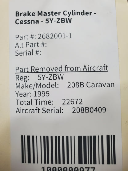 Brake Master Cylinder - Cessna - 5Y-ZBW
