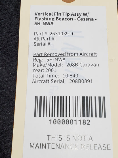 Vertical Fin Tip Assy W/ Flashing Beacon - Cessna - 5H-NWA
