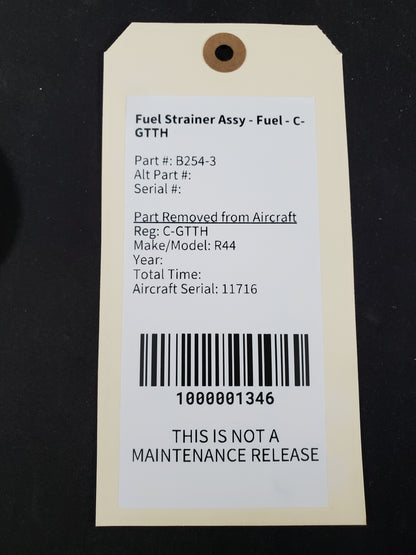 Fuel Strainer Assy - Fuel - C-GTTH