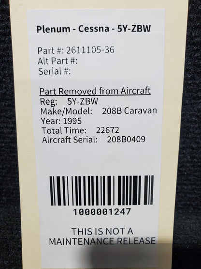 Plenum Assy - Cessna - 5Y-ZBW