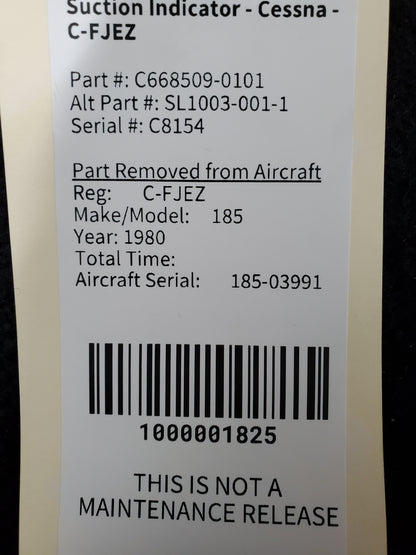 Suction Indicator - Cessna - C-FJEZ
