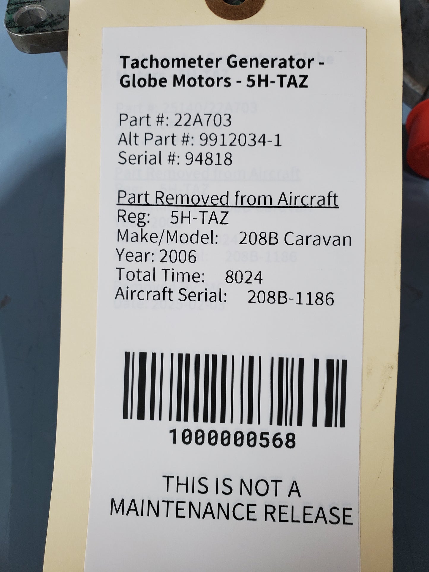 Tachometer Generator - Globe Motors - 5H-TAZ