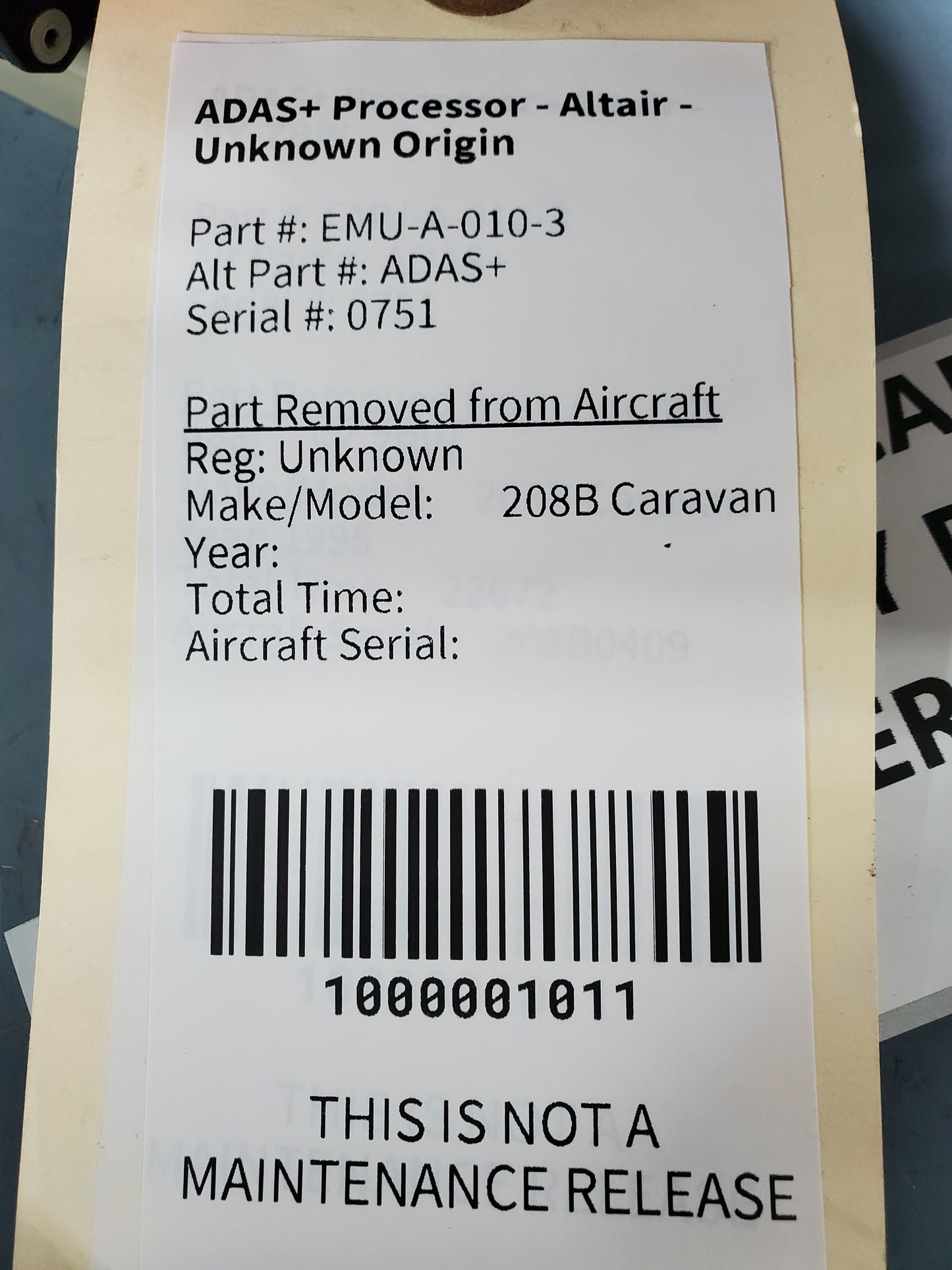 ADAS+ Processor - Altair - Unknown Origin