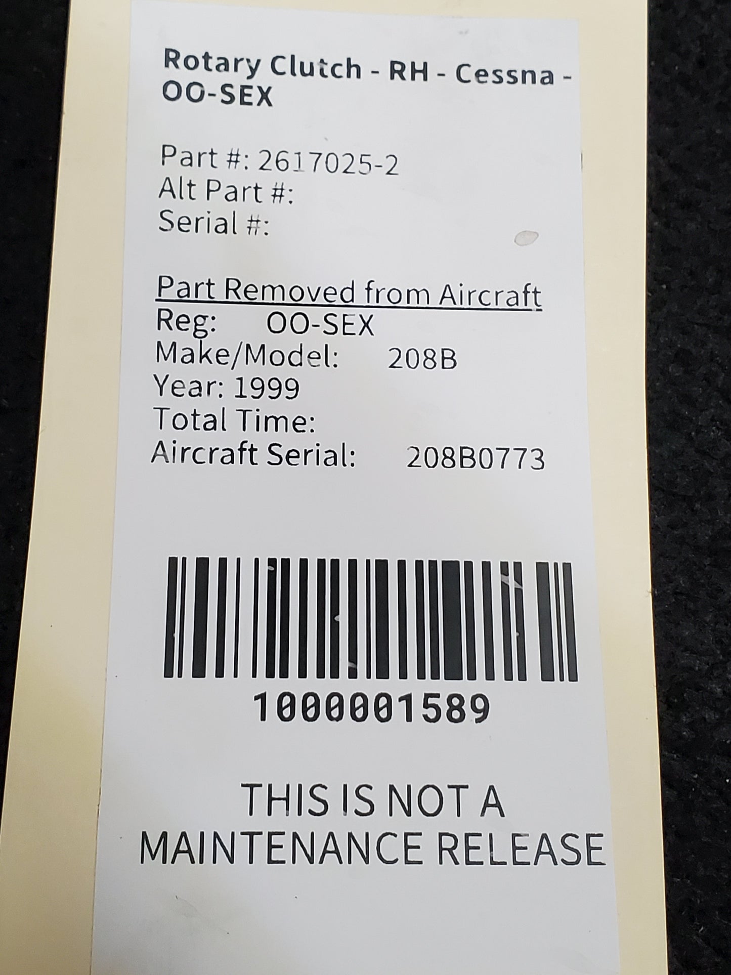 Rotary Clutch - RH - Cessna - OO-SEX