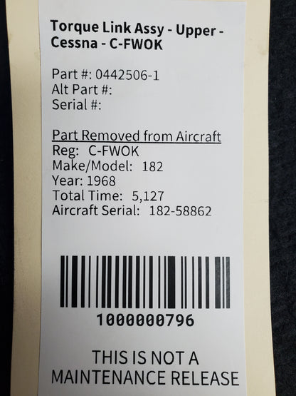 Torque Link Assy - Upper - Cessna - C-FWOK