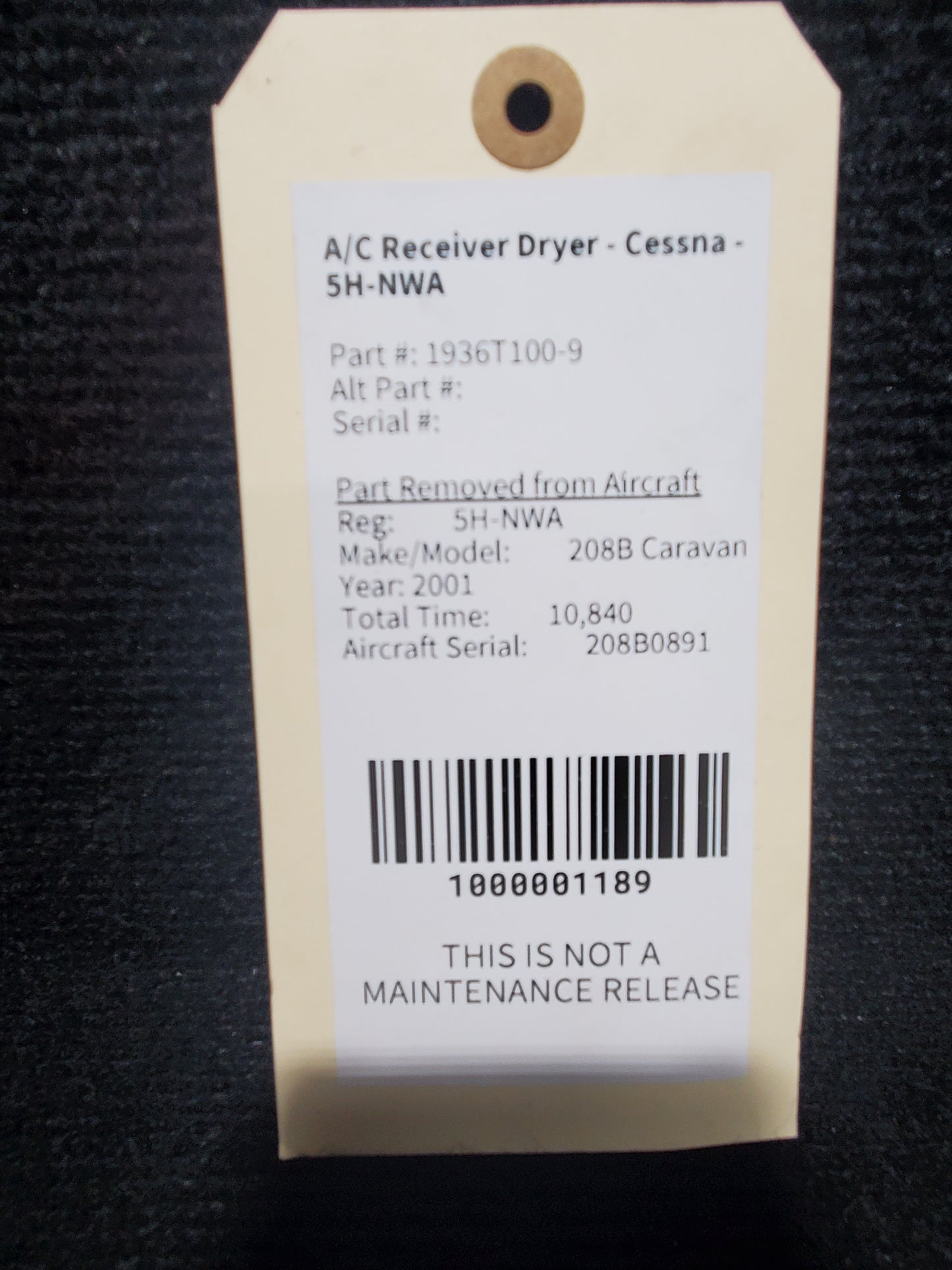 A/C Receiver Dryer - Cessna - 5H-NWA