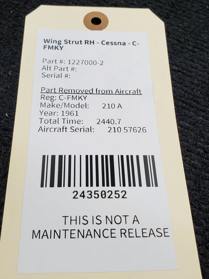 Wing Strut RH - Cessna - C-FMKY