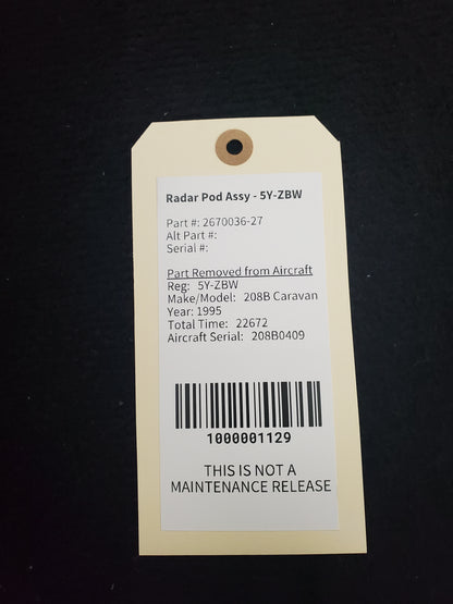 Radar Pod Assy - 5Y-ZBW