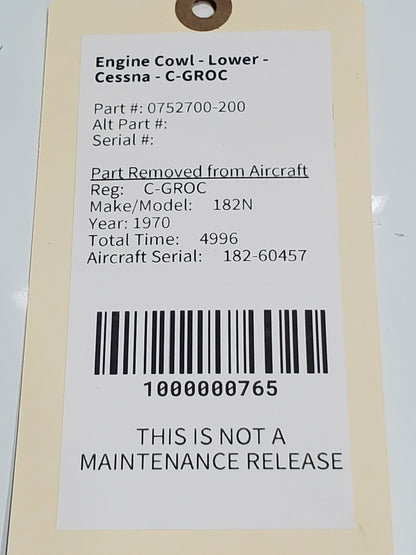 Engine Cowl - Lower - Cessna - C-GROC