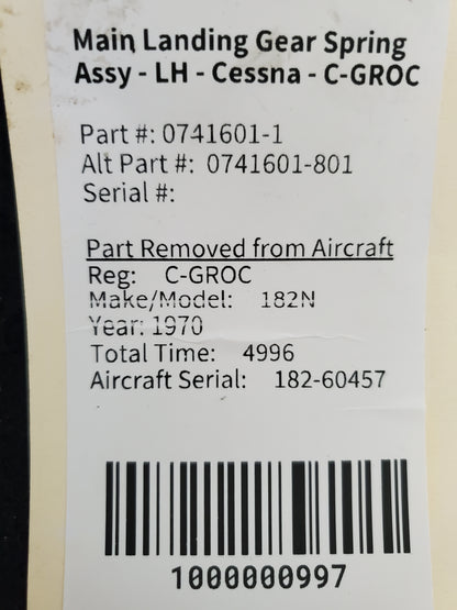 Main Landing Gear Spring Assy - LH - Cessna - C-GROC