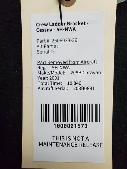 Crew Ladder Bracket - Cessna - 5H-NWA