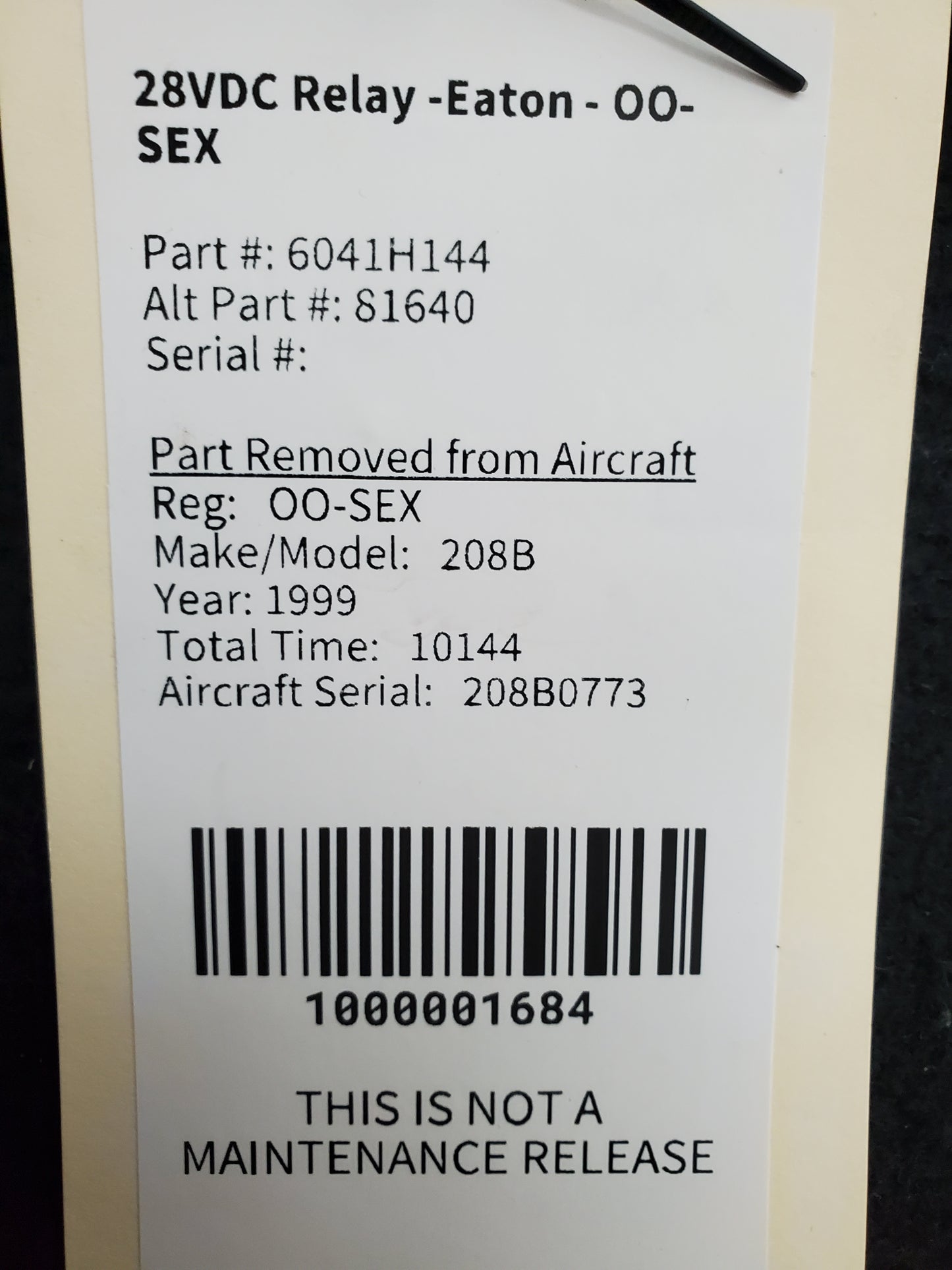 28VDC Relay -Eaton - OO-SEX
