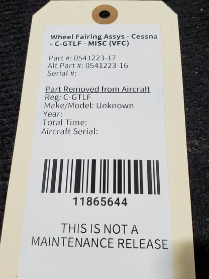 Wheel Fairing Assys - Cessna - C-GTLF - MISC (VFC)