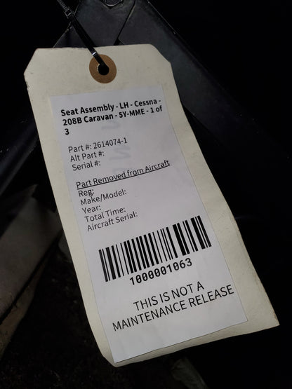 Seat Assembly - LH - Cessna - 208B Caravan - 5Y-MME - 1 of 3